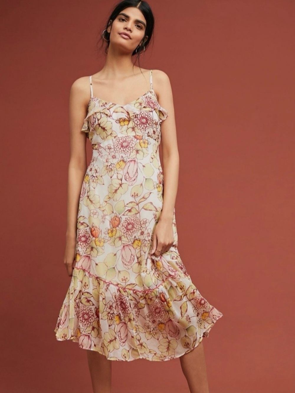 Anthropologie, Meadow Rue, Size 16 Floral Slip Dress